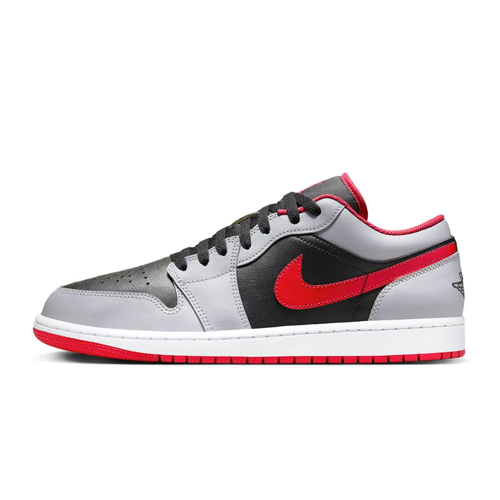 Jordan 1 Low 'Black Cement Grey Fire Red'